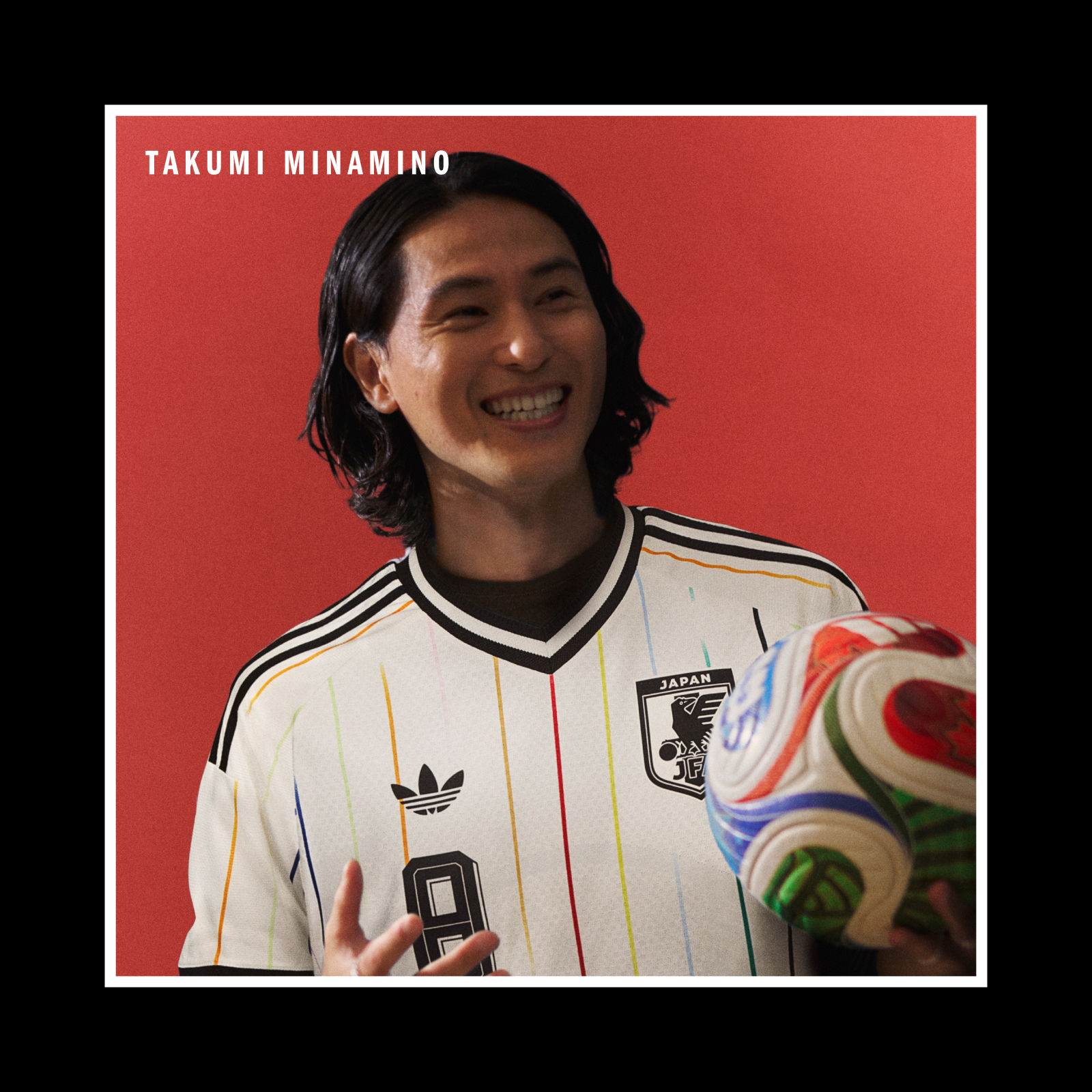 Visual featuring a player wearing the new Japan FIFA World Cup 26™ Away uniform