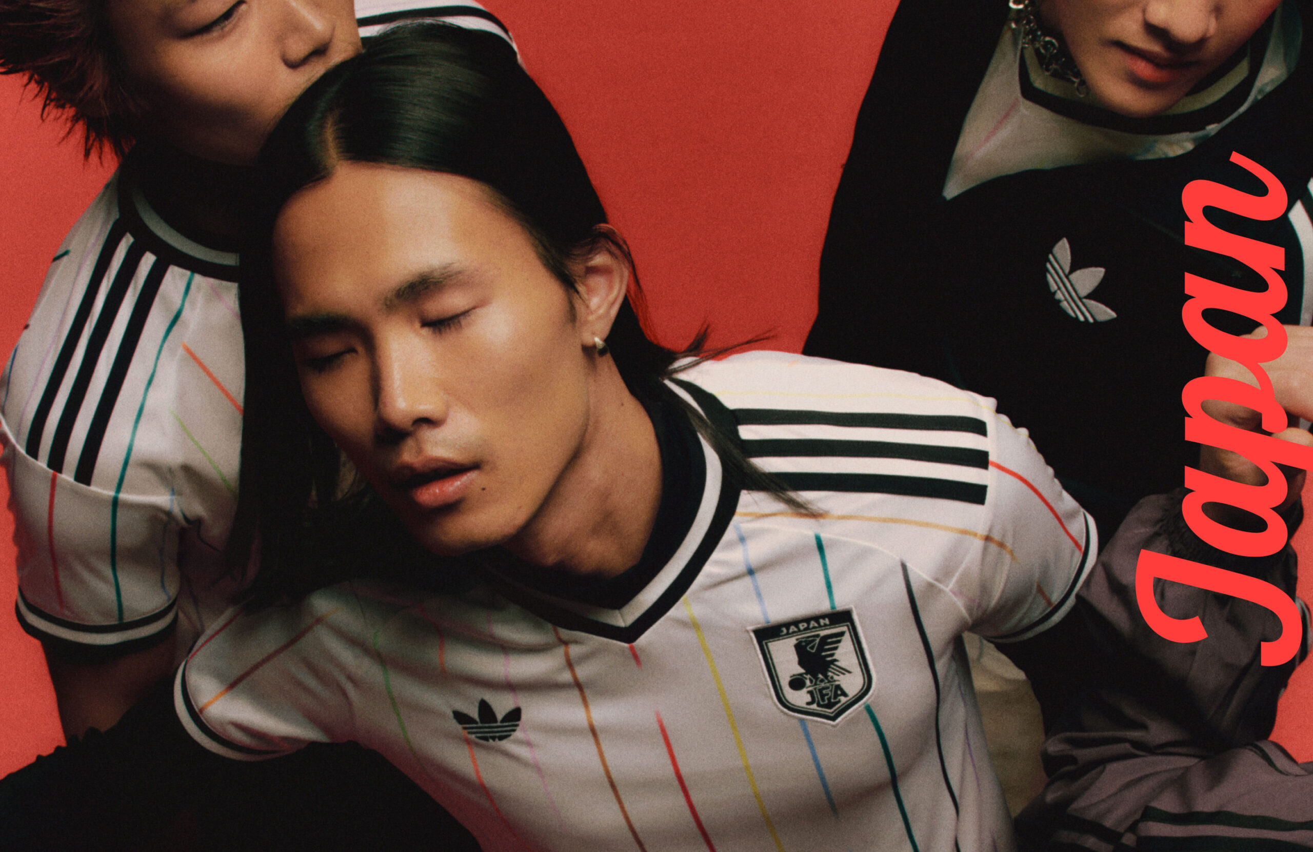 Visual featuring fans wearing the new Japan FIFA World Cup 26™ Away uniform