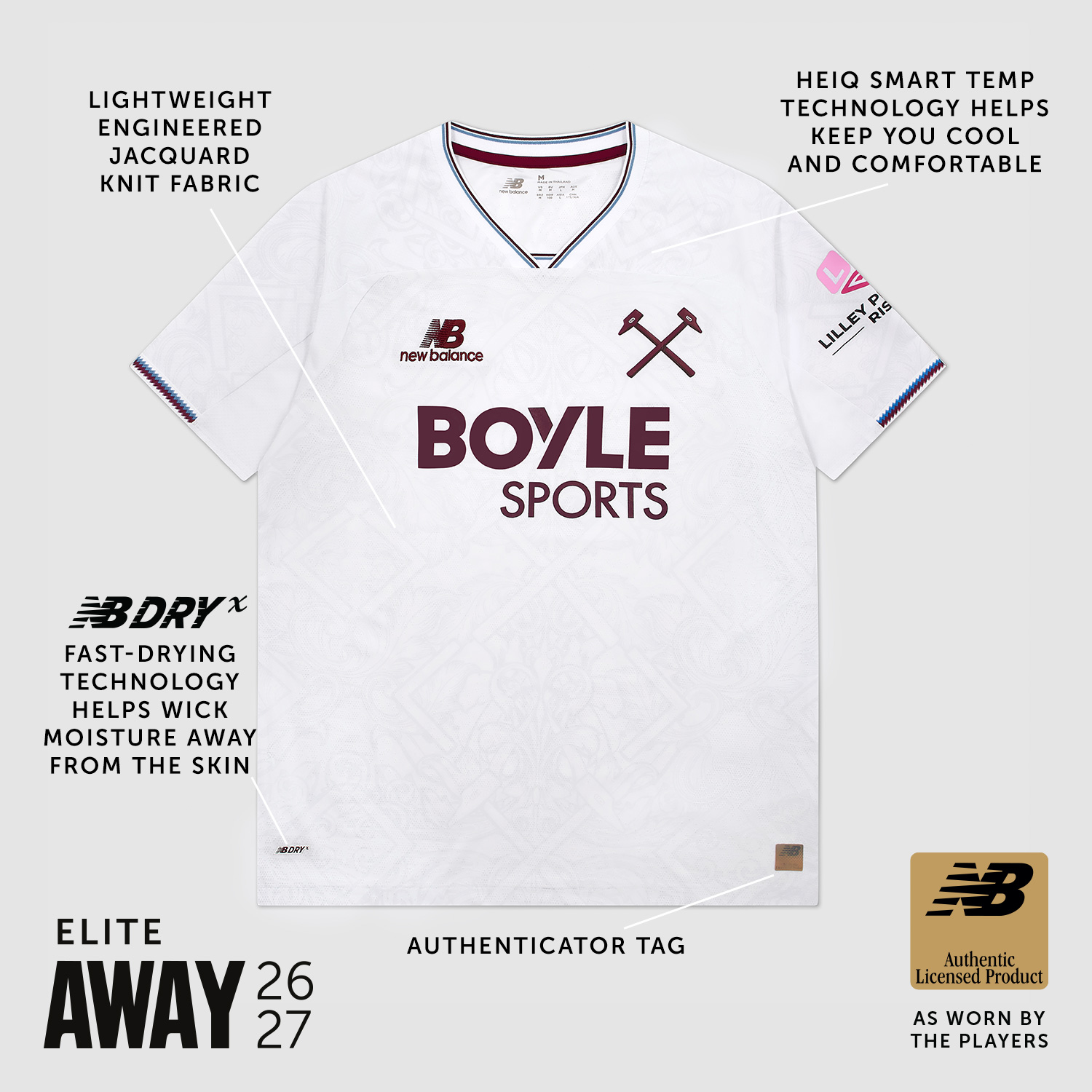Women's New Balance West Ham United Away 2026 Jersey - Image 4